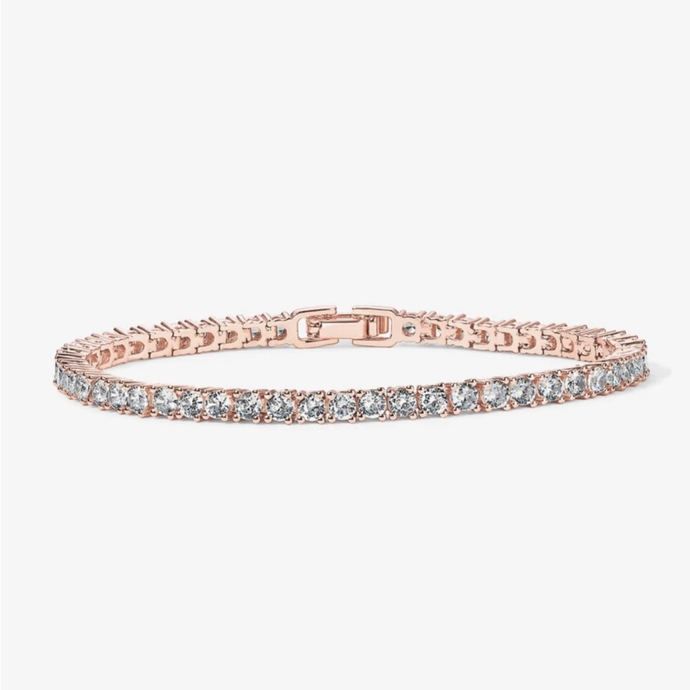 Pink Tennis Bracelet with Sparkling Stones
